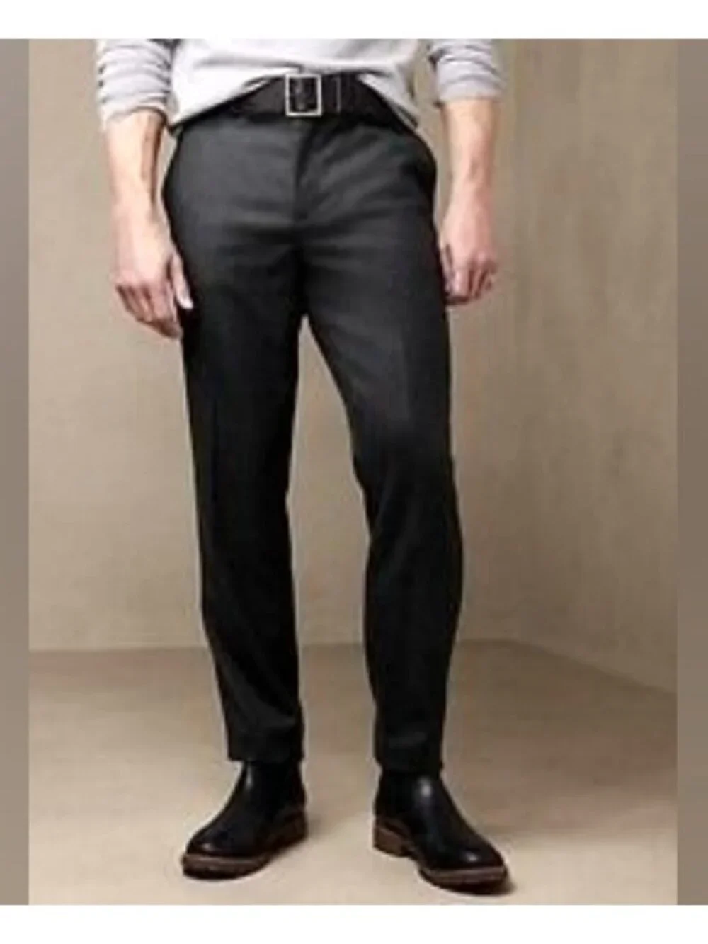 Banana Republic Kentfield Charcoal Wool Blend Dress Pants Mens 36x32 Classic